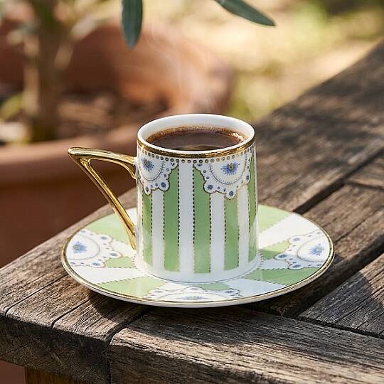 AKDENİZ TEKLİ TÜRK KAHVE FİNCANI, YEŞİL