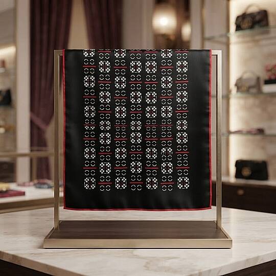 DESENLİ TWILL EŞARP - 2