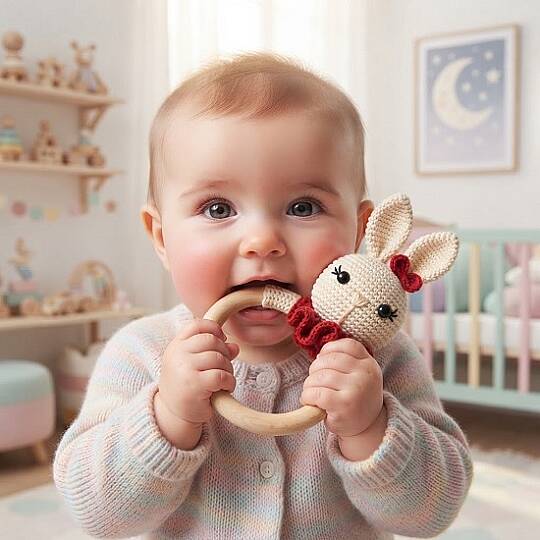 EL ÖRGÜSÜ AMİGURUMİ TAVŞAN DİŞ KAŞIYICI - 3