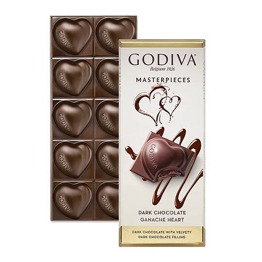 GODIVA MASTERPIECES GANAJ DOLGULU BITTER TABLET ÇİKOLATA, 86 GR - 2