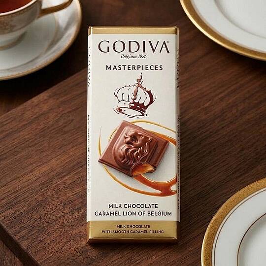 GODIVA MASTERPIECES KARAMEL DOLGULU SÜTLÜ ÇİKOLATA, 86 GR
