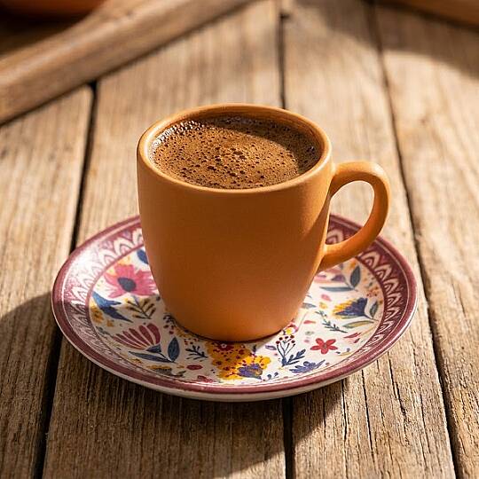 GÜNIŞIĞI, SERAMİK TEKLİ TÜRK KAHVE FİNCANI