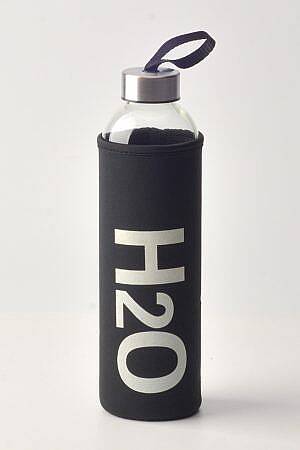 H2O KILIFLI SU ŞİŞESİ, SİYAH, 500 ML