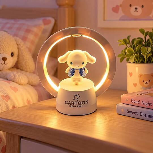 HALKA TASARIMLI, CINNAMOROLL LED GECE LAMBASI