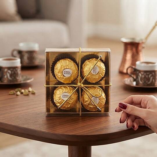 KARE KUTUDA, PREMIUM, FERRERO ROCHER ÇİKOLATA