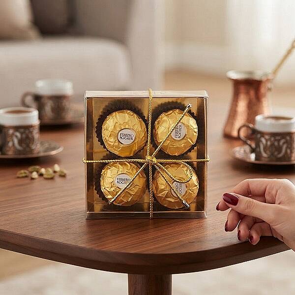 KARE KUTUDA, PREMIUM, FERRERO ROCHER ÇİKOLATA - 1