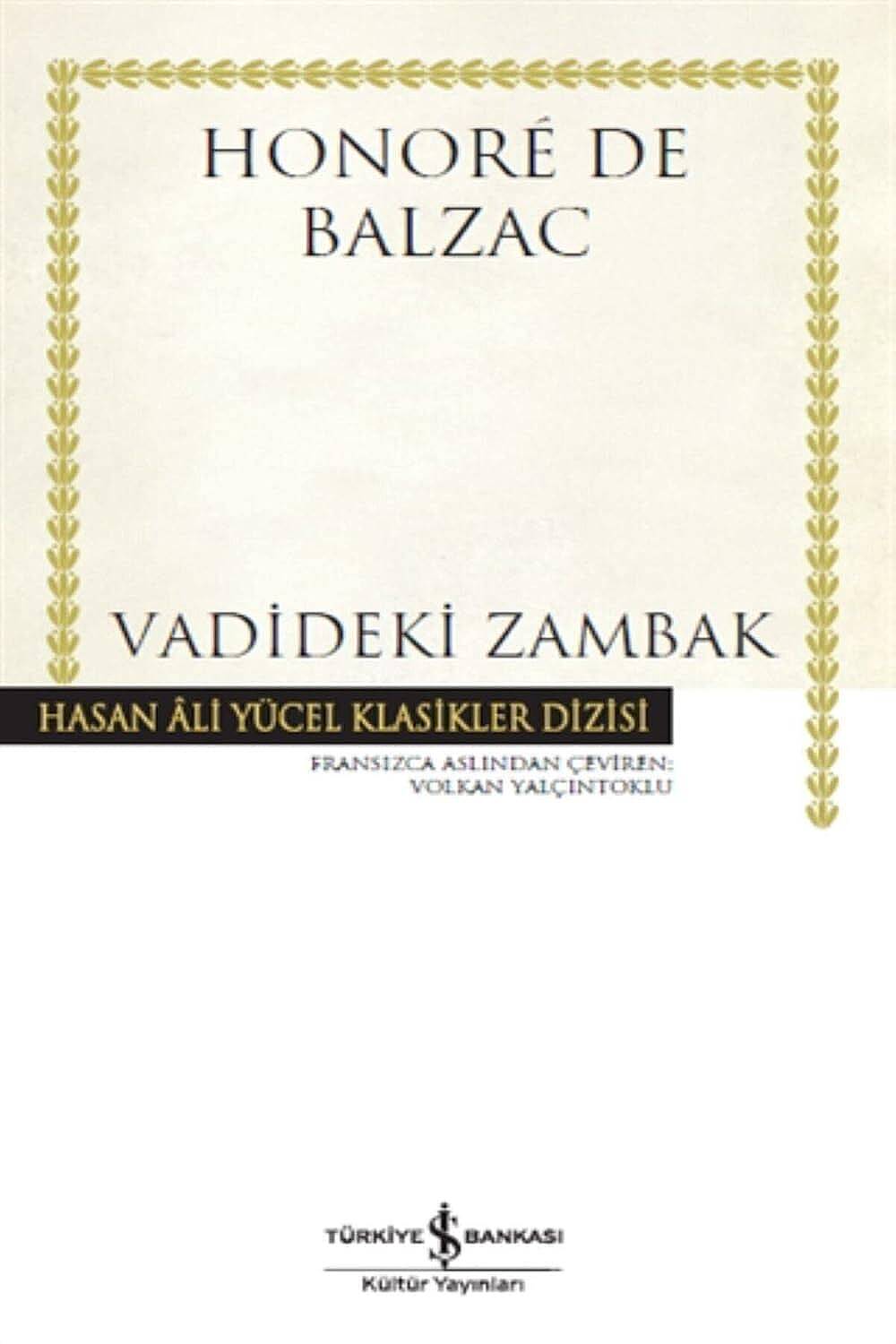 KİTAP, VADİDEKİ ZAMBAK, HONORE DE BALZAC