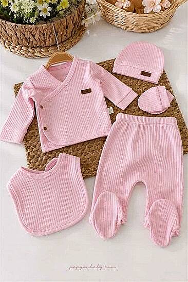 KIZ BEBEK 5'Lİ ZIBIN SETİ, PEMBE - 1