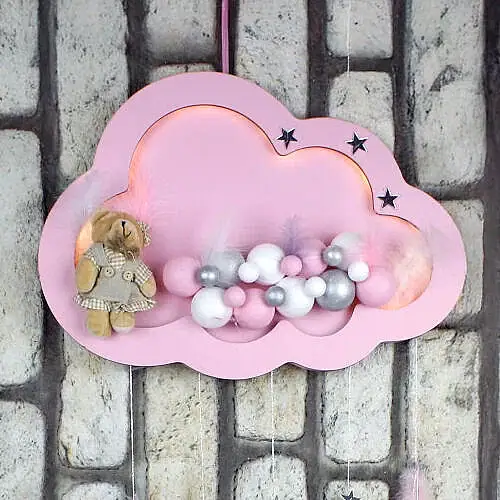 KIZ BEBEK AHŞAP KAPI SÜSÜ, İSİMLİ