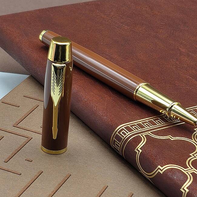 KUTULU VIP DERİ DEFTER & KALEM SETİ, TABA - 2