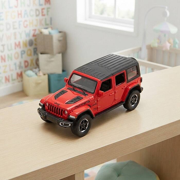 METAL ÇEK BIRAK ARABA, JEEP WRANGLER, 20 CM - 2