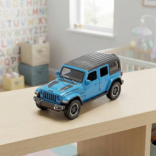 METAL ÇEK BIRAK ARABA, JEEP WRANGLER, 20 CM - 3