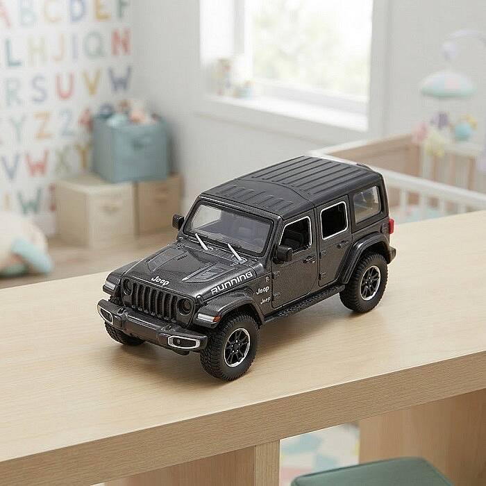 METAL ÇEK BIRAK ARABA, JEEP WRANGLER, 20 CM - 4