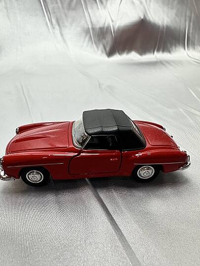 METAL ÇEK BIRAK ARABA, MERCEDES 190 SL, KIRMIZI, 12 CM - 2