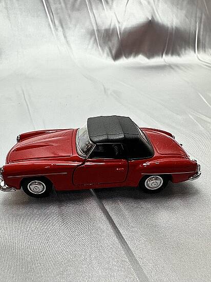 METAL ÇEK BIRAK ARABA, MERCEDES 190 SL, KIRMIZI, 12 CM - 2