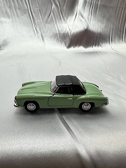 METAL ÇEK BIRAK ARABA, MERCEDES 190 SL, YEŞİL, 12 CM - 2