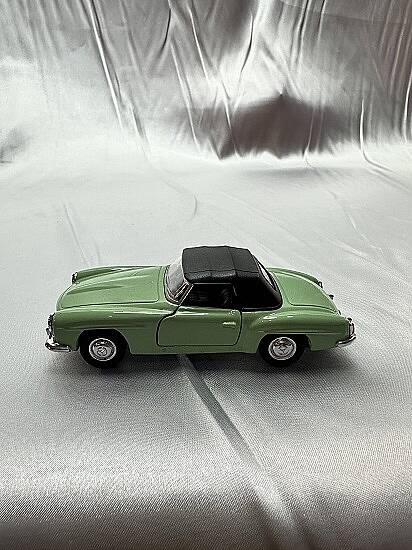METAL ÇEK BIRAK ARABA, MERCEDES 190 SL, YEŞİL, 12 CM - 2