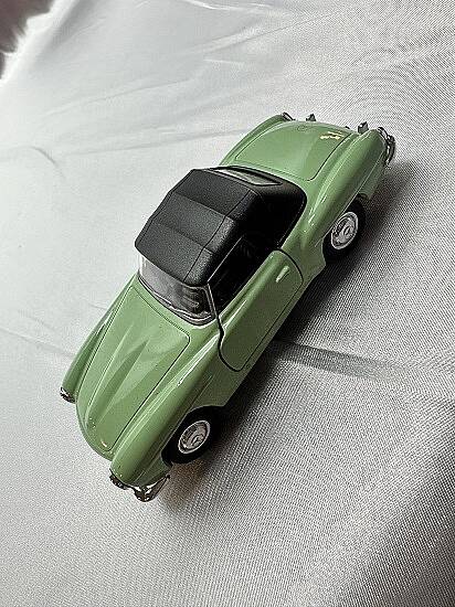 METAL ÇEK BIRAK ARABA, MERCEDES 190 SL, YEŞİL, 12 CM - 1