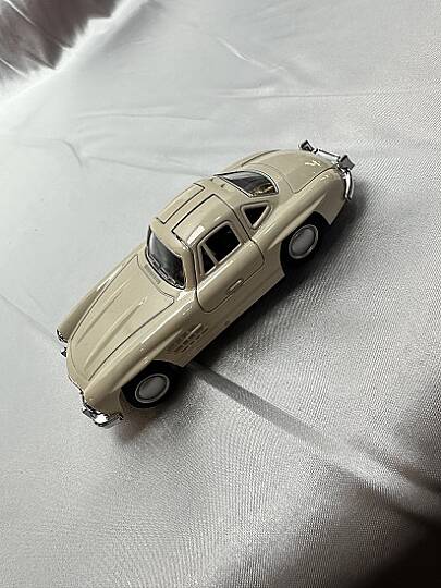 METAL ÇEK BIRAK ARABA, MERCEDES 300 SL, BEJ 12 CM