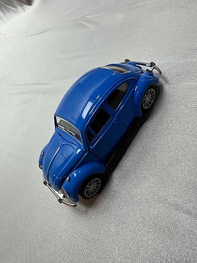 METAL ÇEK BIRAK ARABA, VOLKSWAGEN, MAVİ, 12 CM