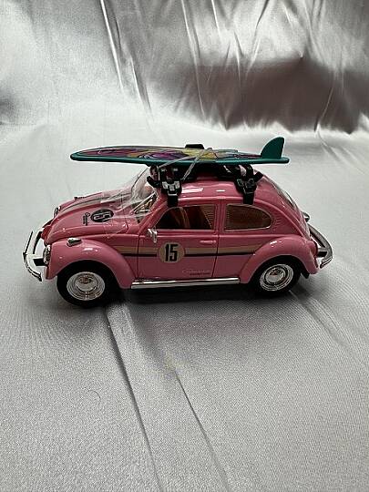 METAL ÇEK BIRAK ARABA, VOLKSWAGEN, PEMBE, 18 CM - 2