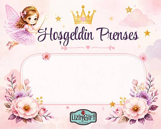 HOŞGELDİN PRENSES NOT KARTI