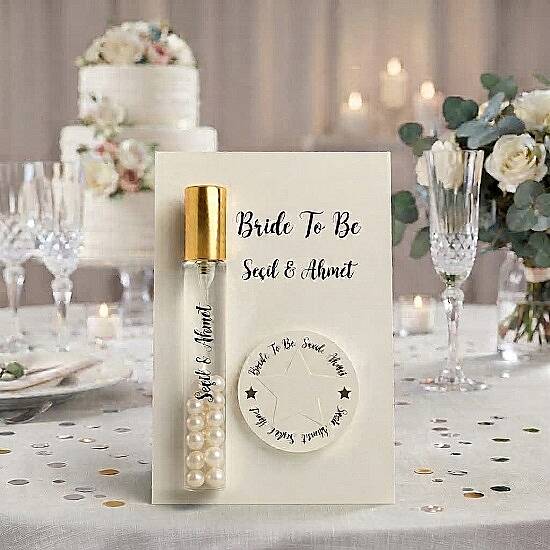 KİŞİYE ÖZEL BRIDE TO BE EL KREMİ & CAM ŞİŞE SPREY KOLONYA - 1
