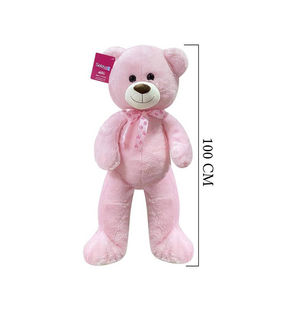 PELUŞ AYI, 100 CM, PEMBE - 1