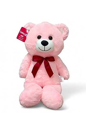PELUŞ AYI, 46 CM, SALAŞ AYI, PEMBE