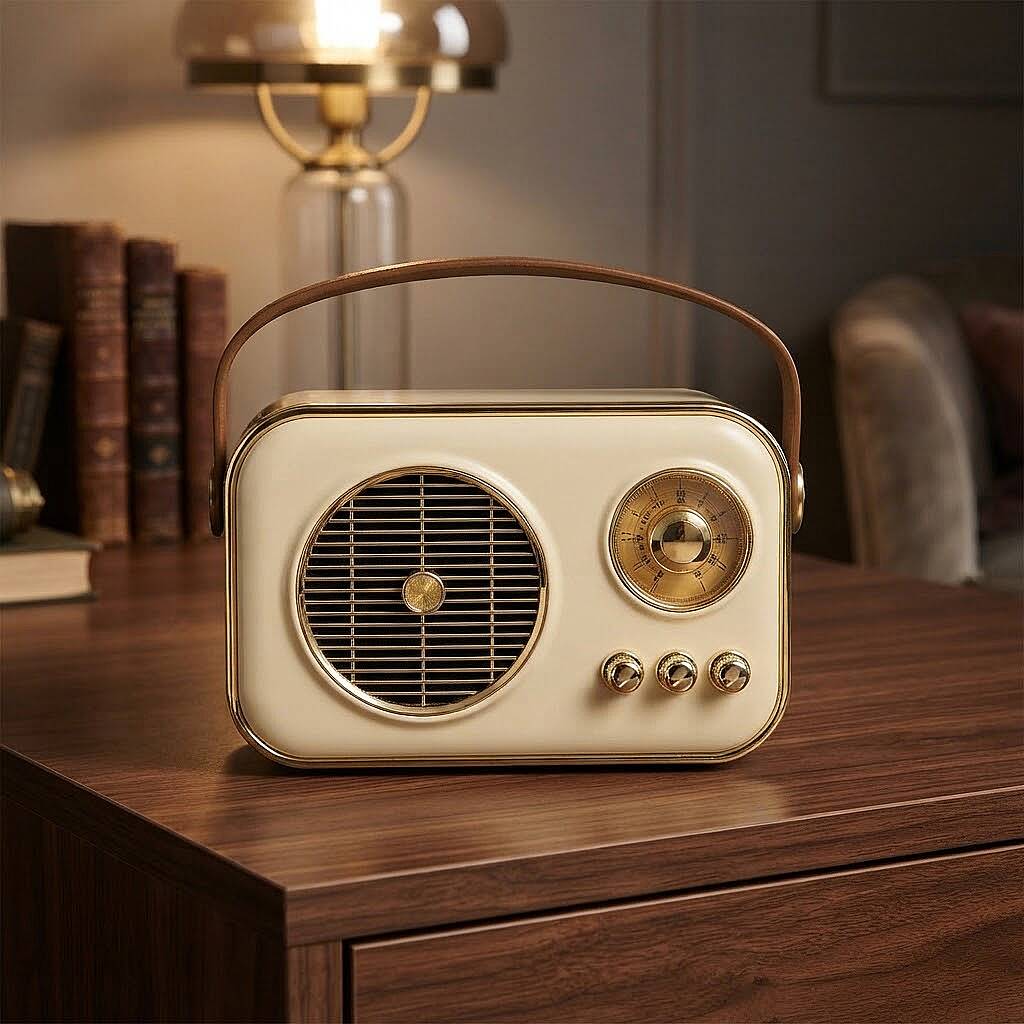 RETRO, BLUETOOTH HOPARLÖR, KREM - 1