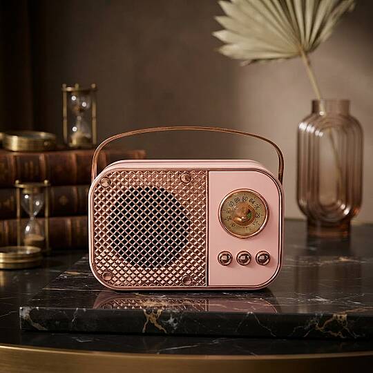 RETRO, BLUETOOTH HOPARLÖR, PEMBE