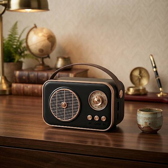 RETRO, BLUETOOTH HOPARLÖR, SİYAH