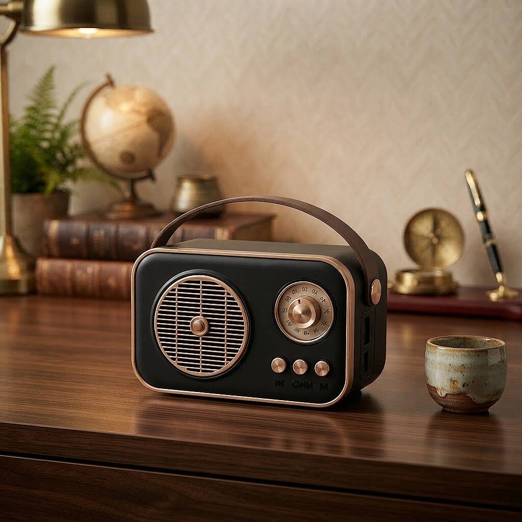 RETRO, BLUETOOTH HOPARLÖR, SİYAH - 1