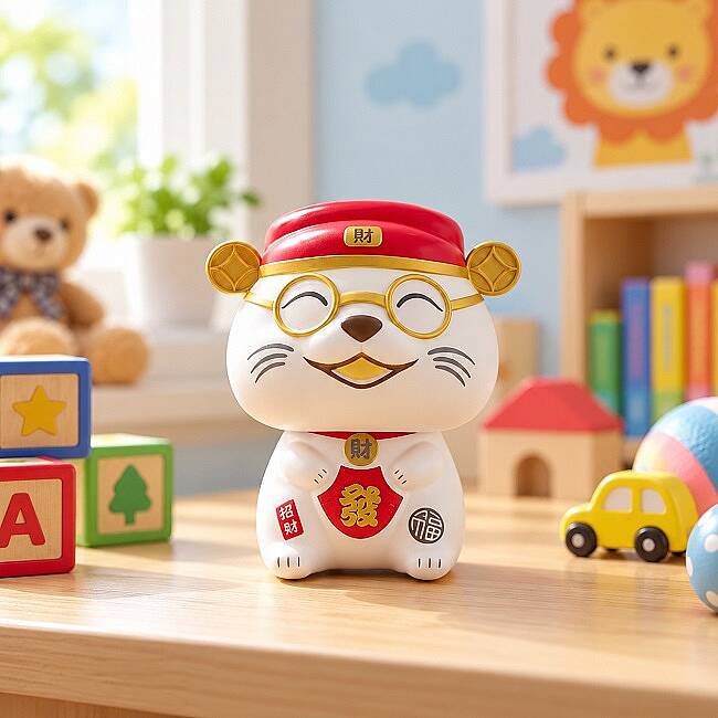 MANEKİ-NEKO GÖZLÜKLÜ ŞANS KEDİSİ, GÜNEŞ ENERJİLİ - 1