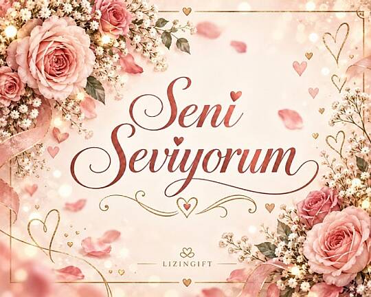 SENİ SEVİYORUM NOT KARTI