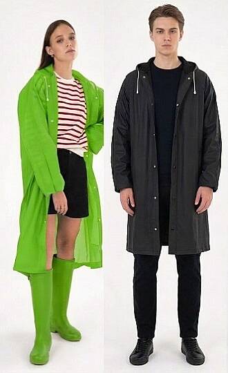 SU GEÇİRMEZ, KAPÜŞONLU UNISEX YAĞMURLUK - 2