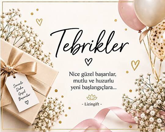 TEBRİKLER NOT KARTI