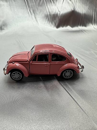 METAL ÇEK BIRAK ARABA, VOLKSWAGEN, PEMBE, 12 CM - 2