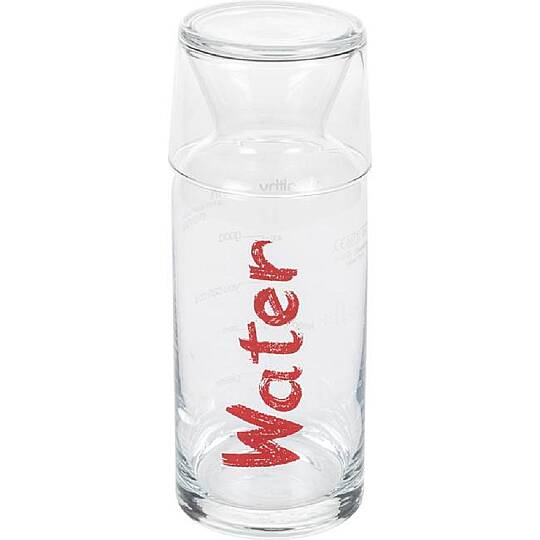 WATER KAPAKLI CAM BAŞUCU SÜRAHİSİ, KIRMIZI, 700 ML
