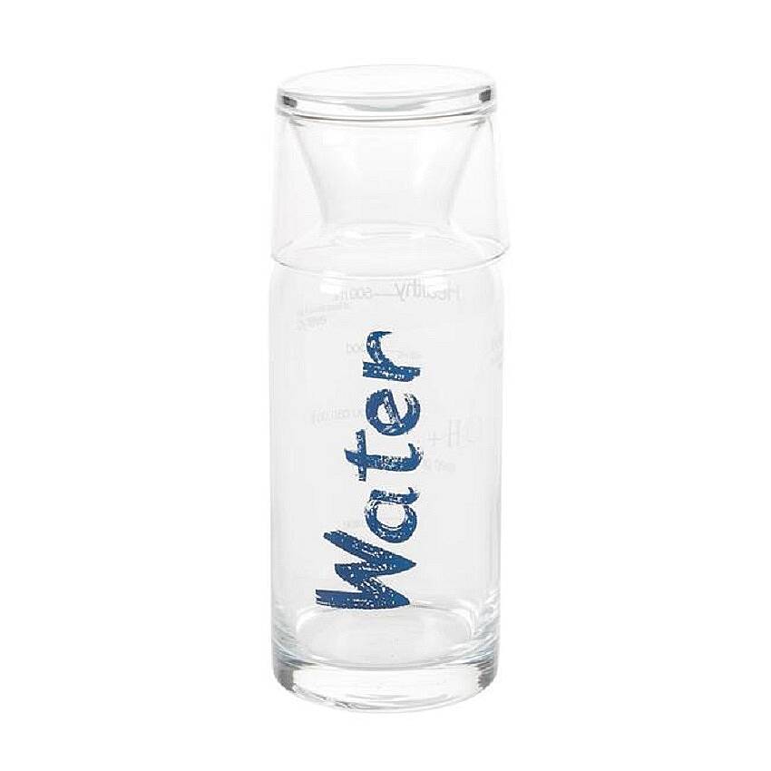 WATER KAPAKLI CAM BAŞUCU SÜRAHİSİ, MAVİ, 700 ML - 1