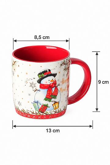 YENİ YIL TEMALI PAKETLİ, PORSELEN YILBAŞI KUPASI, 350 ML - 2