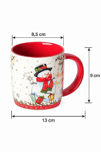 YENİ YIL TEMALI PAKETLİ, PORSELEN YILBAŞI KUPASI, 350 ML - 2