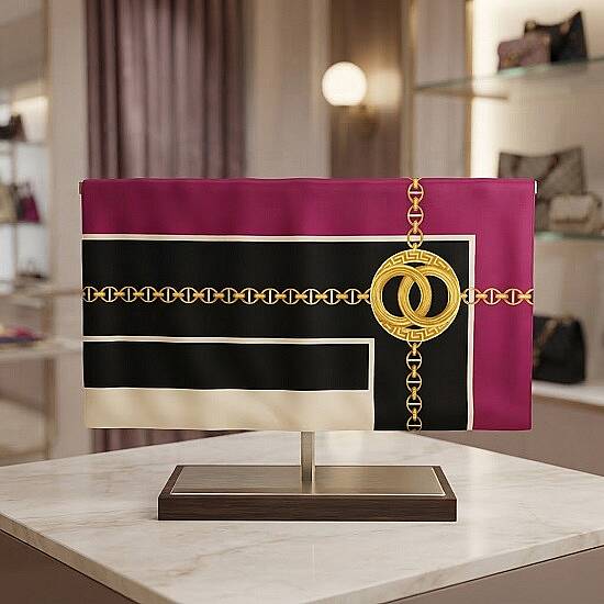 ZİNCİR DESEN TWILL EŞARP